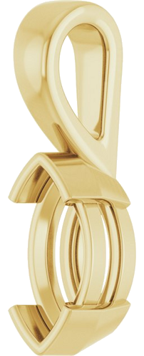 Pakabukas „Half-Bezel Solitaire Charm“ 14k yellow gold Marquise 10mm x 5mm (2)