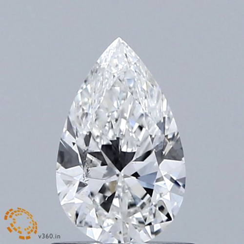 0.7 carat G-SI1 Natūralus Pear Deimantas (1)