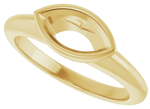Sužadėtuvių Žiedas „Bezel-Set Solitaire“ 10k yellow gold Marquise 9.5mm x 5mm (5)