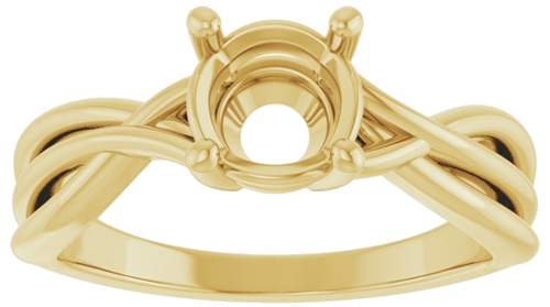 Sužadėtuvių Žiedas „Solitaire“ 14k yellow gold Round 6.5mm (3)