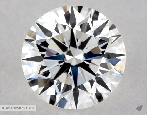 0.5 carat G-VVS2 Excellent cut Natūralus Round Deimantas (1)