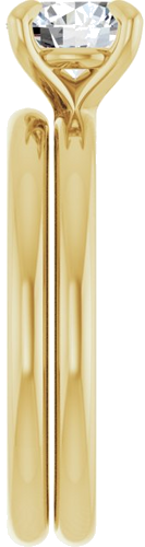 Sužadėtuvių Žiedas „Solitaire“ 10k yellow gold Round 6.5mm (9)