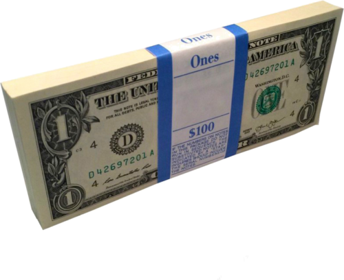 Oficialios 1 JAV dolerio bankinės pakuotės 10 vnt. (1 USD x 100 vnt.) (4)