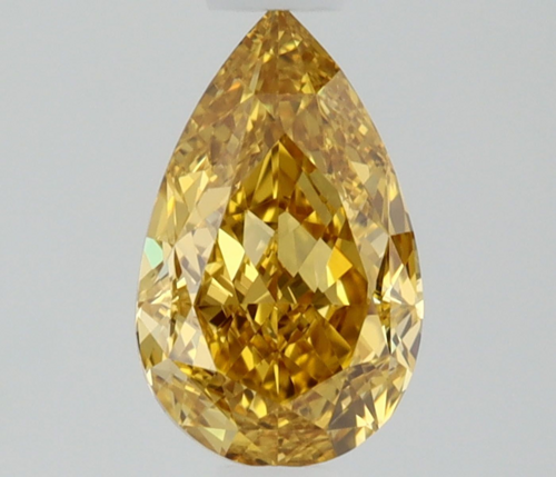 0.58 carat Fancy Deep Orangey Yellow-IF Natūralus Pear Deimantas (1)