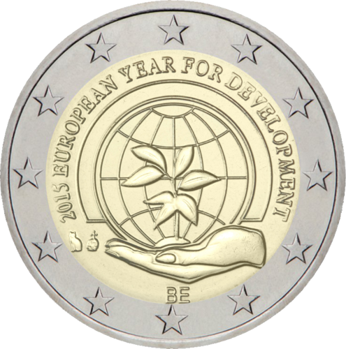 2015 Белгия Монета от 2 евро Година на развитие (2)