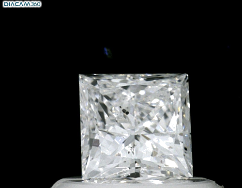 0.53 carat D-SI2 Natūralus Princess Deimantas (1)
