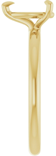 14K Yellow  8x5 mm Pear Solitaire Engagement Ring Mounting (4)