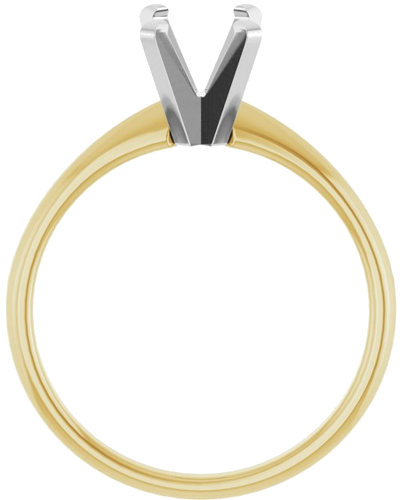 Sužadėtuvių Žiedas „Solitaire“ 585 Baltojo Ir Geltonojo Aukso Oval 8mm x 6mm (2)