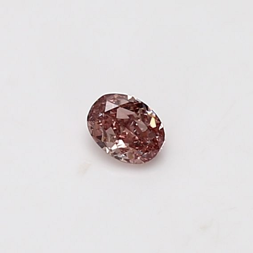 0.15 carat Fancy Intense Orangey Pink-SI2 Natūralus Oval Deimantas (1)