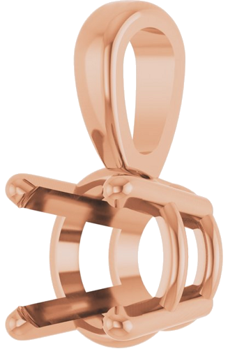 14K Rose 5.5 mm Round 4-Prong Pendant Mounting (2)