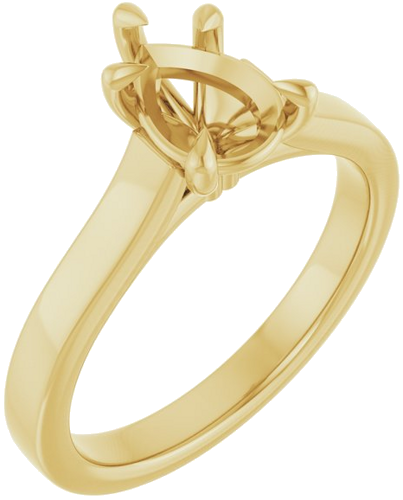 Sužadėtuvių Žiedas „Claw-Prong“ 14k yellow gold Pear 8mm x 6mm (1)