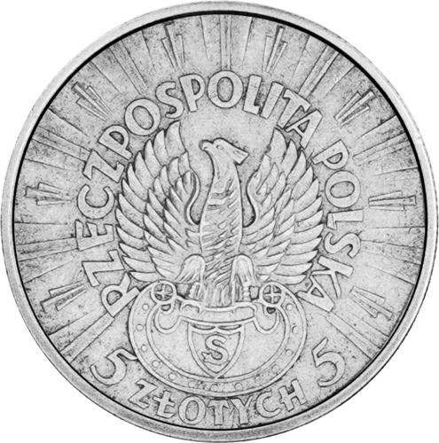 5 zlotych Jozef Pilsudzki (1934) Poland silver coin (2)