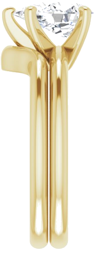 14K Yellow  9x6 mm Pear Solitaire Engagement Ring Mounting (9)