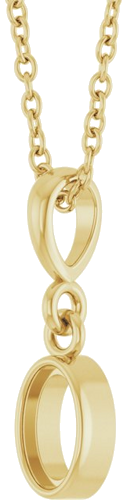 Pakabukas „Bezel-Set Cabochon“ 14k yellow gold Oval 5mm x 3mm (2)