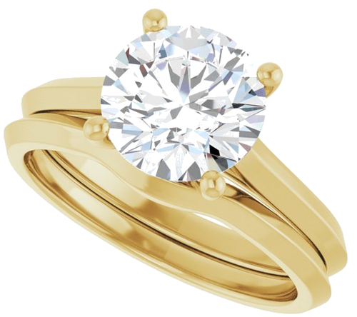 Sužadėtuvių Žiedas „Claw-Prong“ 14k yellow gold Round 8.2mm (10)