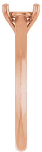 Sužadėtuvių Žiedas „Claw-Prong“ 14k rose gold Round 6.5mm (4)