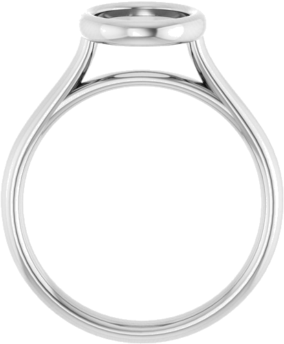 Sužadėtuvių Žiedas „Bezel-Set Solitaire“ 14k white gold Oval 9mm x 7mm (2)