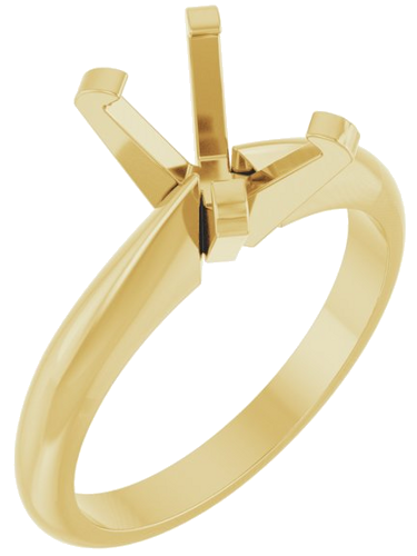 Sužadėtuvių Žiedas „Heavyweight Solitaire“ 14k yellow gold Emerald 7mm x 5mm (1)