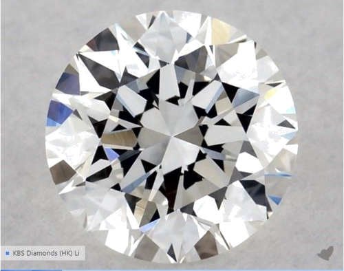 0.51 carat G-VVS2 Excellent cut Natūralus Round Deimantas (1)