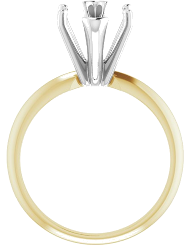 Sužadėtuvių Žiedas „V-End Light Solitaire“ 585 Baltojo Ir Geltonojo Aukso Marquise 15mm x 7mm (2)