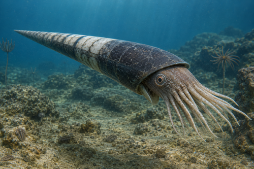Cephalopod fossil (Orthoceras), Morocco, 485.4–443.8 million years (3)