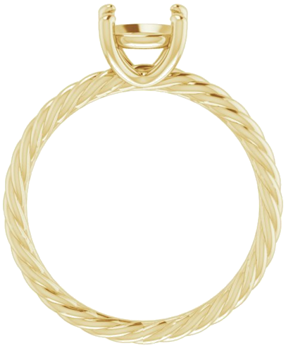 Sužadėtuvių Žiedas „Solitaire Rope“ 14k yellow gold Round 7mm (2)
