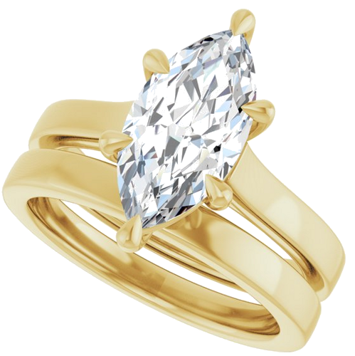 Sužadėtuvių Žiedas „Claw-Prong“ 14k yellow gold Marquise 13mm x 6.5mm (10)