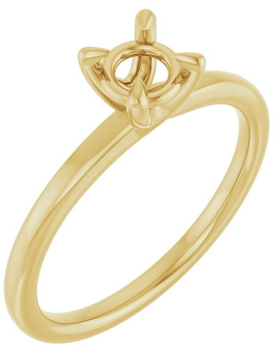 Sužadėtuvių Žiedas 14k yellow gold Round 4.8mm (1)