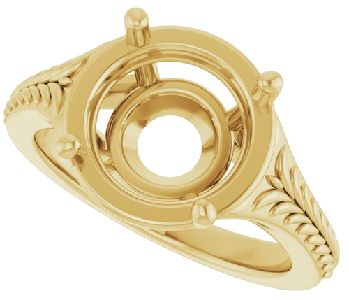 Sužadėtuvių Žiedas „Solitaire“ 14k yellow gold Round 10mm (5)