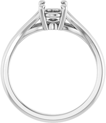 Sužadėtuvių Žiedas „Solitaire Split-Shank“ 14k white gold Oval 8mm x 6mm (2)