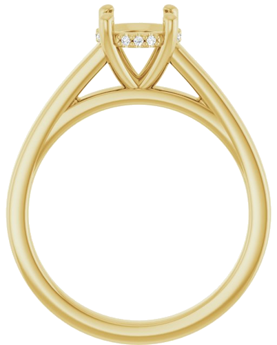 Sužadėtuvių Žiedas „Hidden Halo-Style“ 14k yellow gold Round 6.5mm (2)
