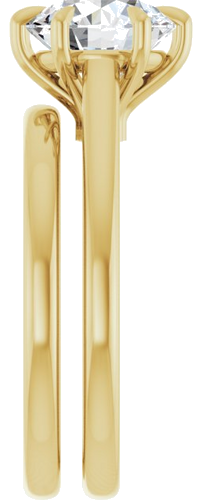 Sužadėtuvių Žiedas „Claw-Pong“ 14k yellow gold Round 8mm (9)