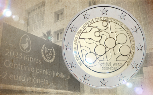 2023 Cyprus Central Bank Anniversary 2 euro coin (3)