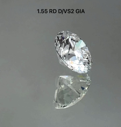 1.55 carat D-VS2 Excellent cut Natūralus Round Deimantas (1)