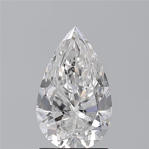 1.7 carat E-SI2 Natūralus Pear Deimantas (1)