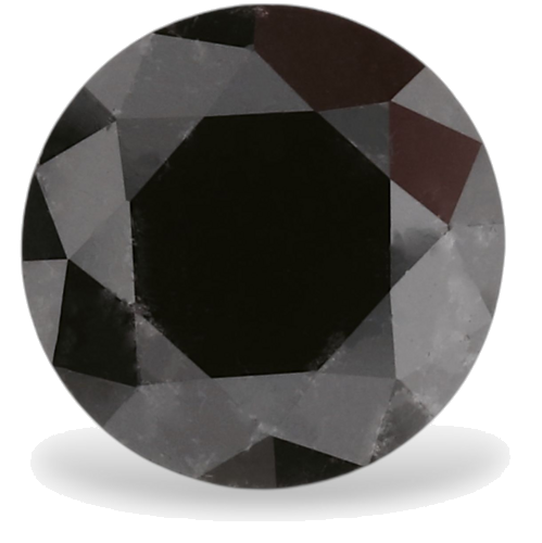 0.99 carat Fancy Black-VVS2 Excellent cut Natūralus Round Deimantas (1)