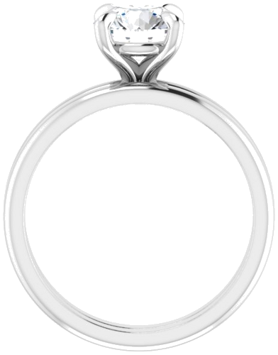 Platinum  7 mm Round Solitaire Engagement Ring Mounting (7)