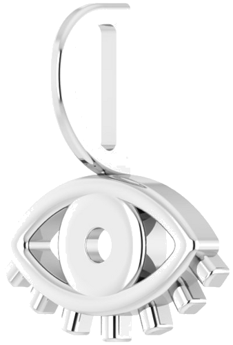 14K White 1.7 mm Round Evil Eye Charm Pendant Mounting (2)