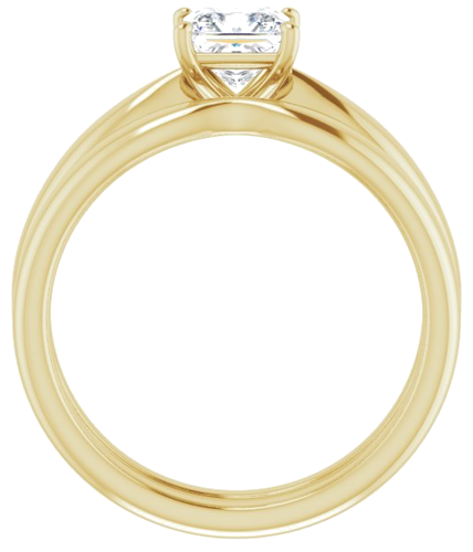 Sužadėtuvių Žiedas 14k yellow gold Square 5mm (7)