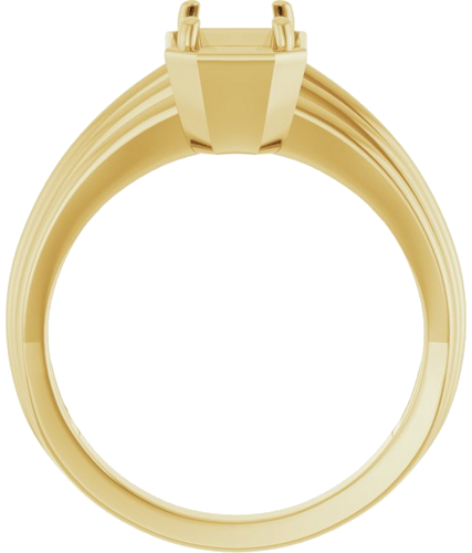 Sužadėtuvių Žiedas „Solitaire Vintage-Inspired“ 14k yellow gold Emerald 6.5mm x 5mm (2)