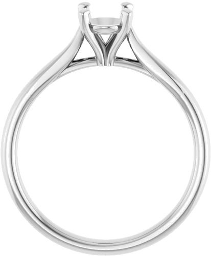 14K White 7x5 mm Oval Engagement Ring Mounting (2)