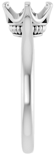 Sužadėtuvių Žiedas „Solitaire“ 585 Baltojo Aukso Round 8mm (4)