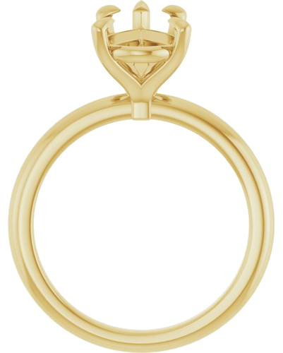 14K Yellow 12x8 mm Pear Solitaire Engagement Ring Mounting (2)