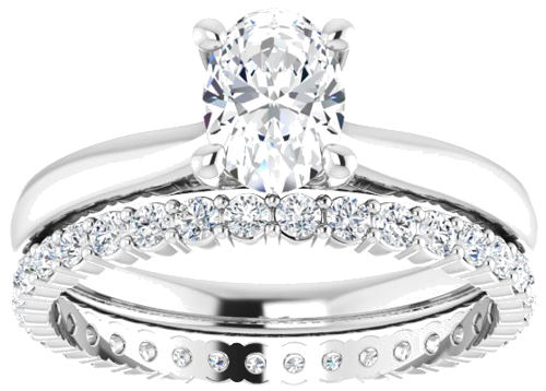 Platinum Oval 7x5 mm Solitaire Engagement Ring Mounting (8)