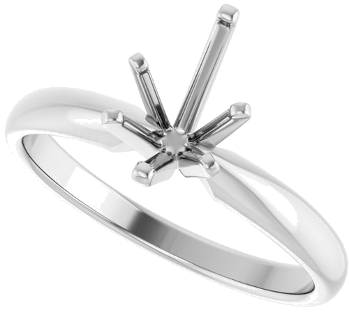 14K White 8.5 x 5 mm Pear Solitaire Engagement Ring Mounting (5)