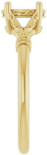 Sužadėtuvių Žiedas „Split Shank“ 585 Geltonojo Aukso Oval 7mm x 5mm (4)