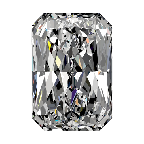 0.35 carat H-VVS2 Natūralus Radiant Deimantas (1)