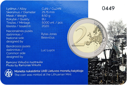 2020 Lithuania Hill of Crosses 2 euro BU in coincard (3)