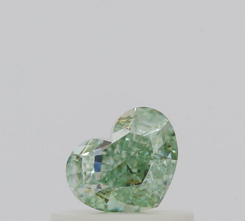 0.48 carat Fancy Intense Green-VS2 Natūralus Heart Deimantas (1)