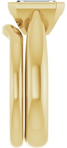 Sužadėtuvių Žiedas „Bezel-Set Solitaire“ 14k yellow gold Emerald 8mm x 6mm (9)